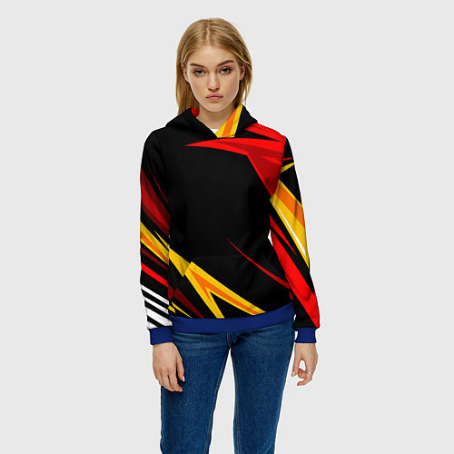 Женская толстовка Уникальные линии / 3D-Синий – фото 3