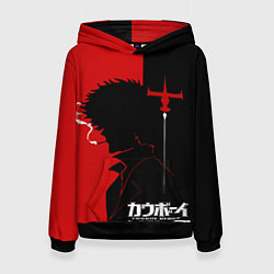 Толстовка-худи женская Ковбой Бибоп с сигаретой, цвет: 3D-черный