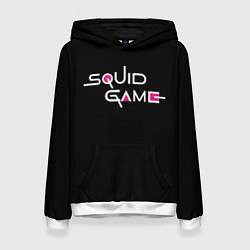 Толстовка-худи женская Squid Game, цвет: 3D-белый