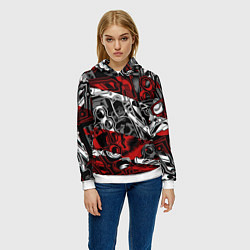 Толстовка-худи женская Оружейный барон, цвет: 3D-белый — фото 2