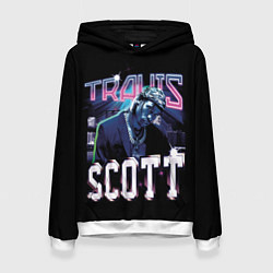 Толстовка-худи женская Travis Scott RAP, цвет: 3D-белый