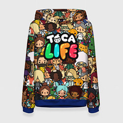 Толстовка-худи женская Toca Life: Persons, цвет: 3D-синий