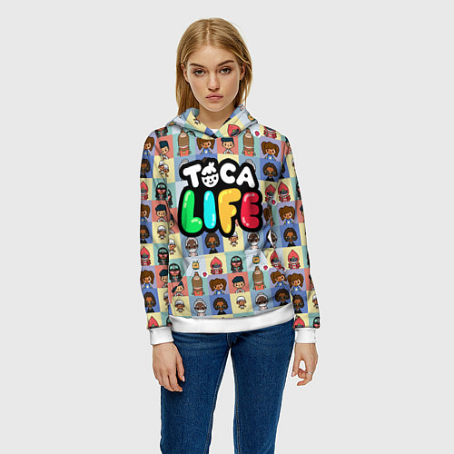 Женская толстовка Toca Life / 3D-Белый – фото 3