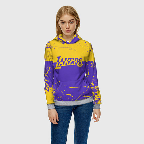Женская толстовка Kobe Bryant - Los Angeles Lakers - NBA / 3D-Меланж – фото 3