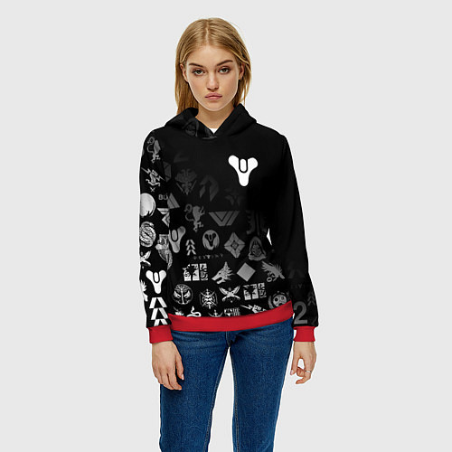 Женская толстовка DESTINY LOGOBOMBING / 3D-Красный – фото 3