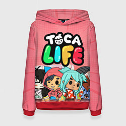 Толстовка-худи женская Toca Life, цвет: 3D-красный