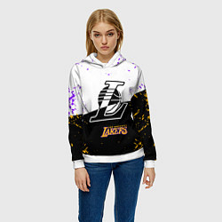 Толстовка-худи женская Коби Брайант Los Angeles Lakers,, цвет: 3D-белый — фото 2