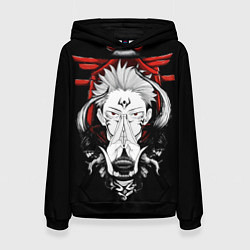 Толстовка-худи женская ЗАКЛИНАНИЕ ИТАДОРИ СУКУНА, цвет: 3D-черный