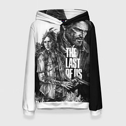 Толстовка-худи женская THE LAST OF US ЧЁРНО БЕЛЫЙ, цвет: 3D-белый