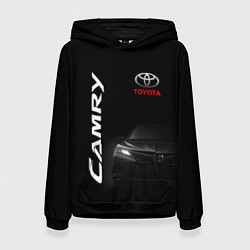 Толстовка-худи женская Черная Тойота Камри, цвет: 3D-черный