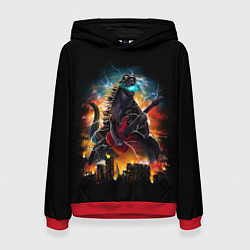 Толстовка-худи женская РОКЗИЛЛА, цвет: 3D-красный