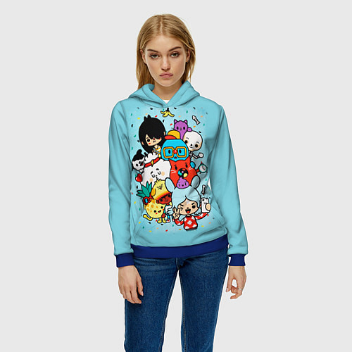 Женская толстовка Toca LifeЖ Персонажи / 3D-Синий – фото 3