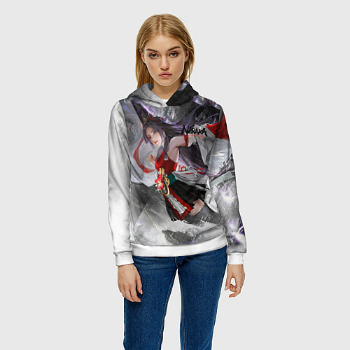 Женская толстовка Нарака полёт мага / 3D-Белый – фото 3