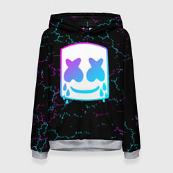 Толстовка-худи женская MARSHMELLO NEON МАРШМЕЛЛО НЕОН, цвет: 3D-меланж