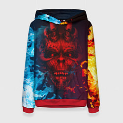 Толстовка-худи женская Diablo Fire Ice, цвет: 3D-красный