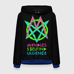 Толстовка-худи женская Mindless Self Indulgence MSI, цвет: 3D-синий