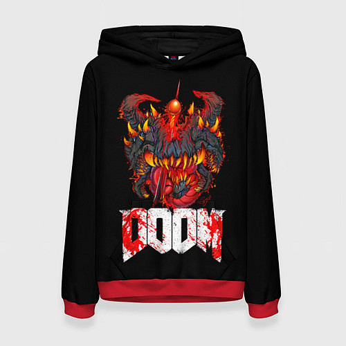 Женская толстовка Какодемон Cacodemon Doom / 3D-Красный – фото 1
