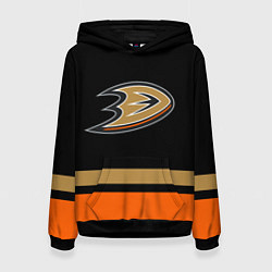 Толстовка-худи женская Anaheim Ducks Анахайм Дакс, цвет: 3D-черный