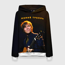 Толстовка-худи женская Мумий Тролль Илья Лагутенко, цвет: 3D-белый