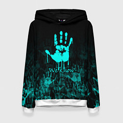 Толстовка-худи женская WE KNOW NEON LOGO, цвет: 3D-белый