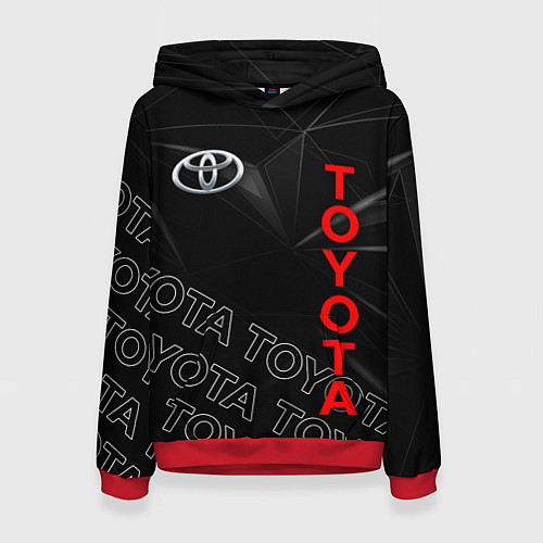 Женская толстовка TOYOTA SPORT ГЕОМЕТРИЯ / 3D-Красный – фото 1
