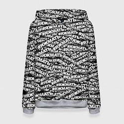 Толстовка-худи женская ЯЖМАТЬ, ЯЖМАТЬ, ЯЖМАТЬ, цвет: 3D-меланж