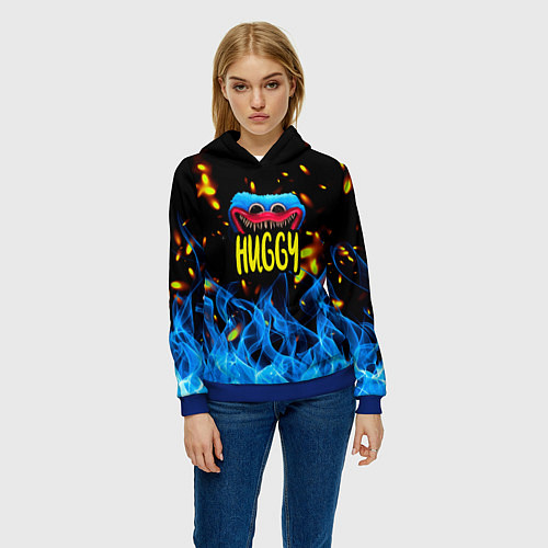 Женская толстовка Poppy Playtime: Blue Fire / 3D-Синий – фото 3