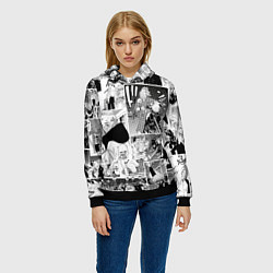Толстовка-худи женская Токийские мстители манга, цвет: 3D-черный — фото 2
