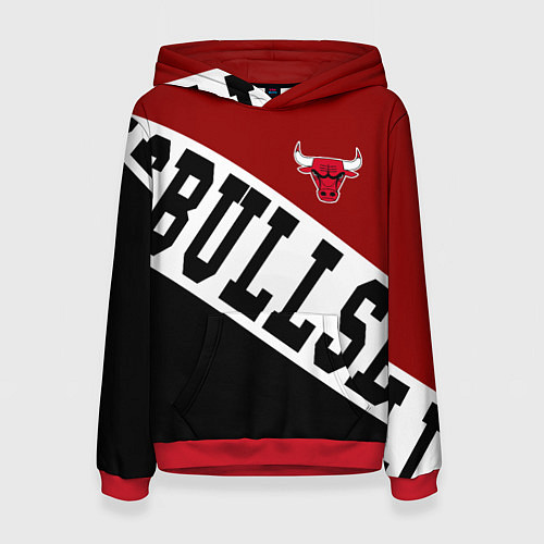 Женская толстовка Чикаго Буллз, Chicago Bulls, SPORT / 3D-Красный – фото 1