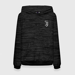 Толстовка-худи женская Juventus Asphalt theme, цвет: 3D-черный