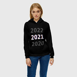 Толстовка-худи женская 2020 2021 2022, цвет: 3D-черный — фото 2
