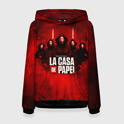 Толстовка-худи женская БУМАЖНЫЙ ДОМ - LA CASA DE PAPEL - BELLA CIAO, цвет: 3D-черный