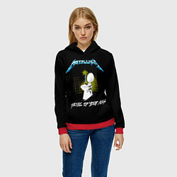 Толстовка-худи женская Kill Em All - Metallica, цвет: 3D-красный — фото 2