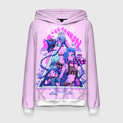 Толстовка-худи женская Стадии Джинкс, цвет: 3D-белый