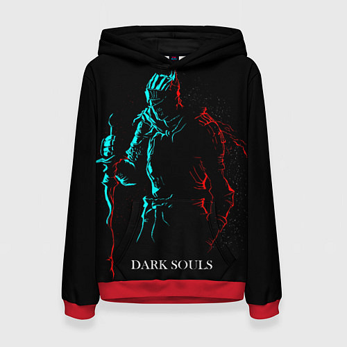 Женская толстовка Dark Souls NEON Силуэт / 3D-Красный – фото 1