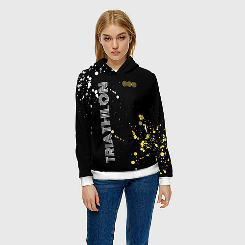 Женская толстовка Triathlon Триатлон / 3D-Белый – фото 3