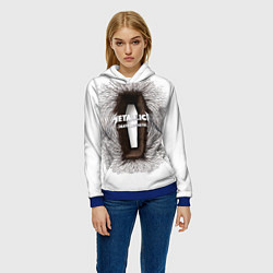 Толстовка-худи женская Death Magnetic - Metallica, цвет: 3D-синий — фото 2