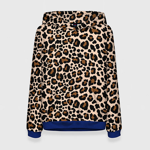Женская толстовка Леопардовые Пятна / 3D-Синий – фото 1