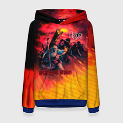 Толстовка-худи женская Крещение огнём - Ария, цвет: 3D-синий