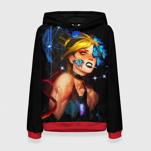 Женская толстовка Jojo Stone Ocean Jolyne cujoh / 3D-Красный – фото 1