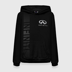Толстовка-худи женская Infiniti, Инфинити, цвет: 3D-черный