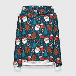 Толстовка-худи женская ПОКРЫТО НОВЫМ ГОДОМ!, цвет: 3D-белый