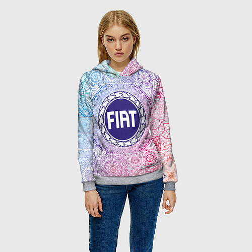 Женская толстовка FIAT BIG LOGO / 3D-Меланж – фото 3