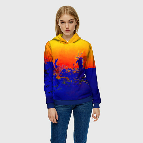 Женская толстовка Music from the Film More - Pink Floyd / 3D-Синий – фото 3