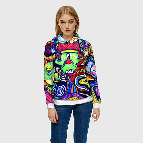 Женская толстовка ПСИХОДЕЛЛА / 3D-Белый – фото 3