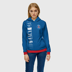 Толстовка-худи женская PSG PARIS SAINT GERMAIN WHITE LINE SPORT, цвет: 3D-красный — фото 2