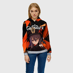 Толстовка-худи женская HU TAO ХУ ТАО ВАНШЭН, цвет: 3D-меланж — фото 2