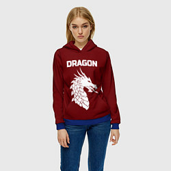 Толстовка-худи женская WHITE DRAGON, цвет: 3D-синий — фото 2