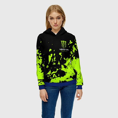 Женская толстовка Monster Energy green / 3D-Синий – фото 3