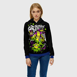 Толстовка-худи женская Battletoads - Боевые Жабы, цвет: 3D-синий — фото 2